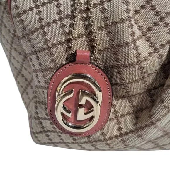 Gucci Beige and Pink Patterned Satchel - Picture 5 of 15